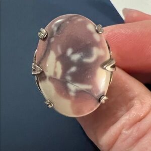 Natural Stone & Sterling Silver Ring